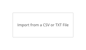 Importing a CSV or TXT file
