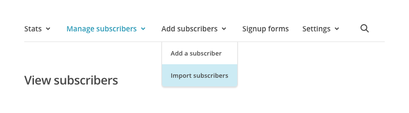 Importing subscribers into your list