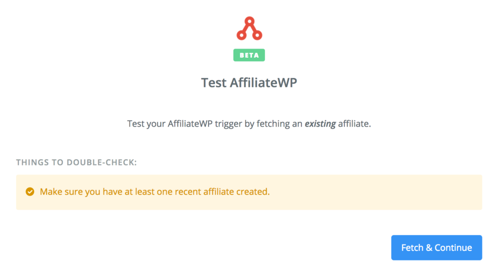 Test AffiliateWP is connected