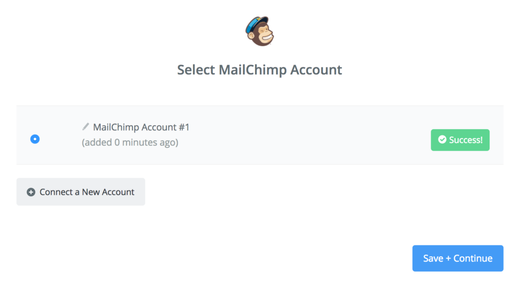 MailChimp Test Successful