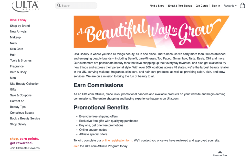 Ulta affiliate program