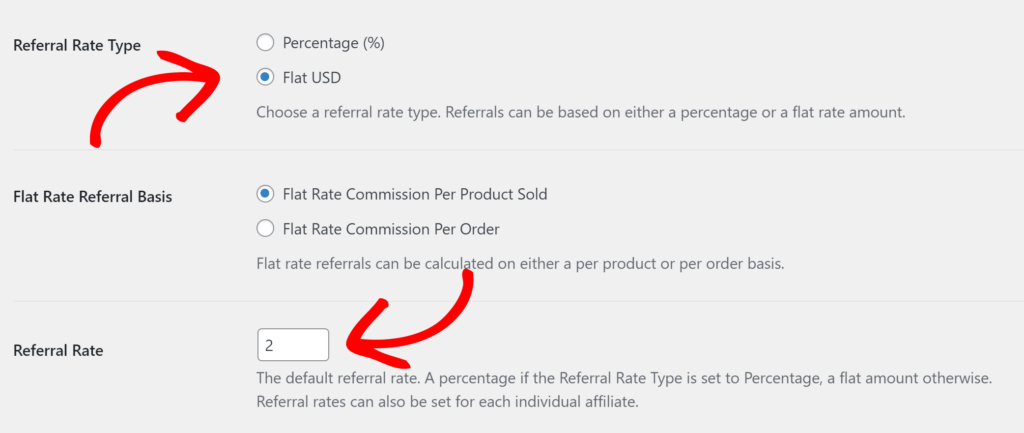 Flat referral rate