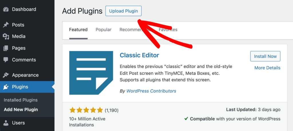 Upload plugin