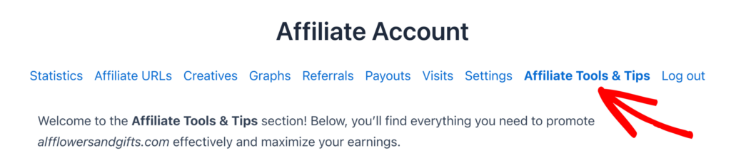 Affiliate Account