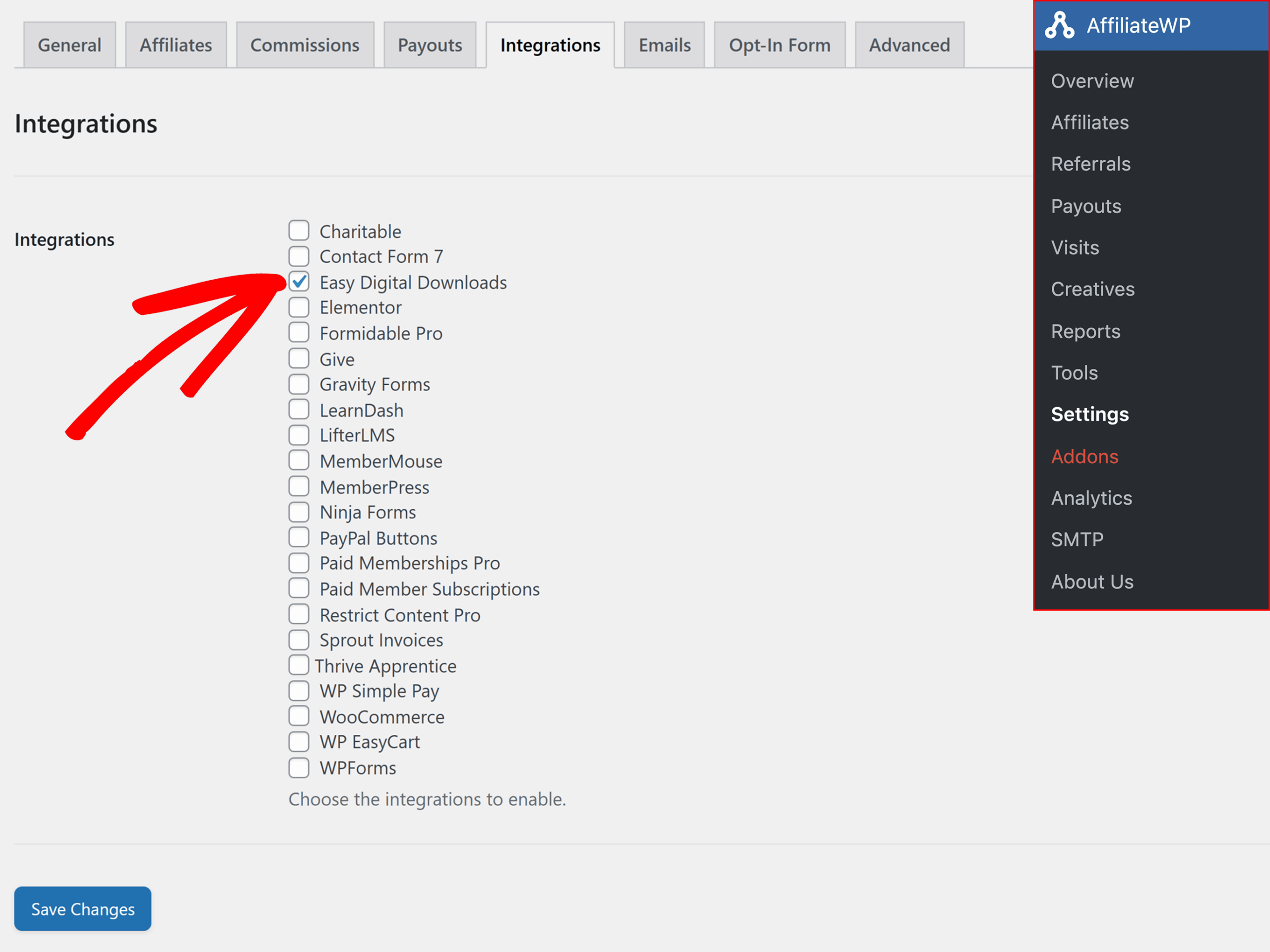 Enable EDD Integration Enable EDD Integration