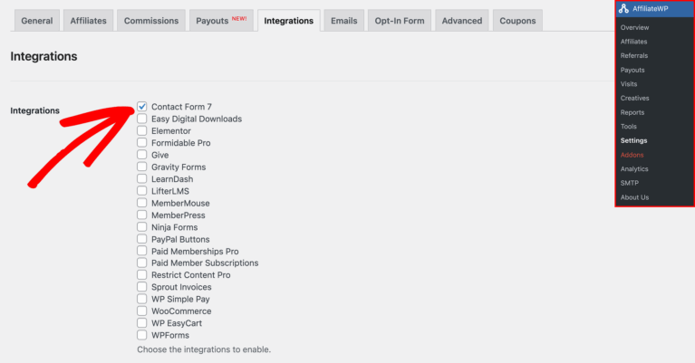 Contact Form 7 integration