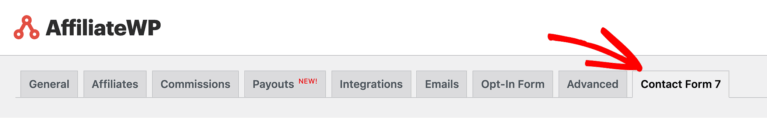 Contact Form 7 tab