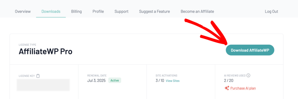 Download AffiliateWP