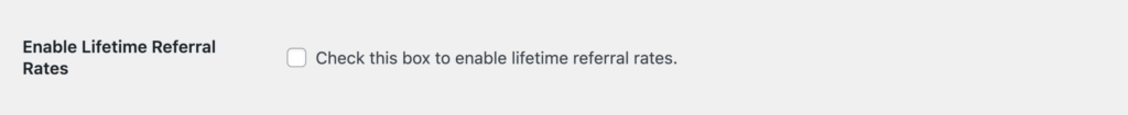 Enable Lifetime Referral Rates