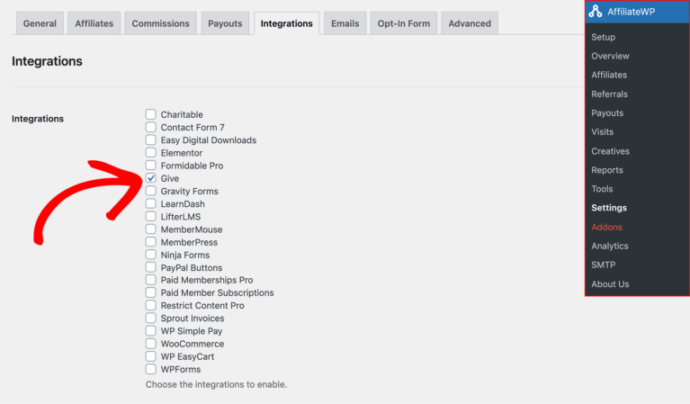GiveWP integration