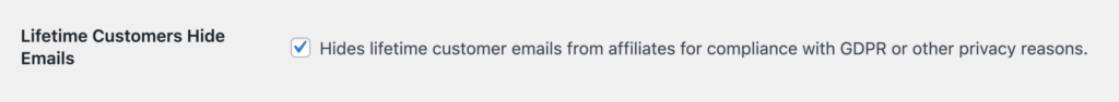 Lifetime Customers Hide Emails