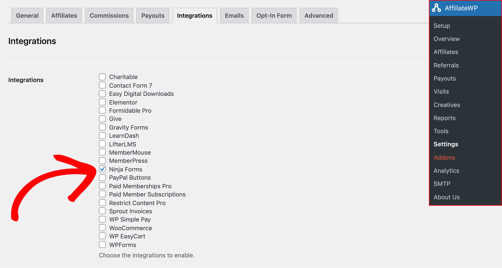 Ninja Forms integration