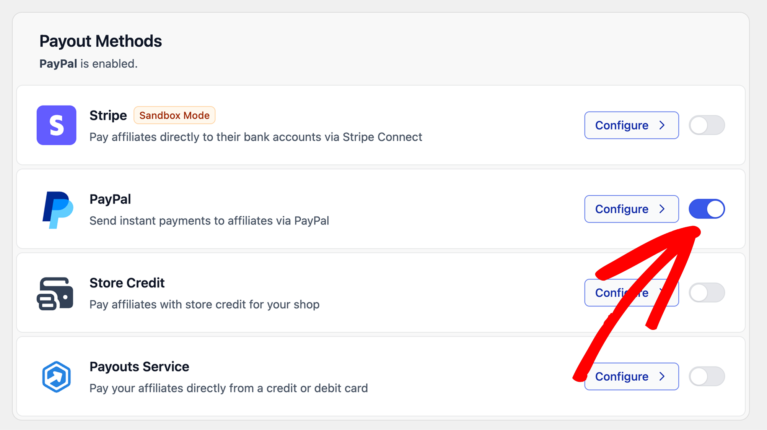 Paying affiliates via PayPal