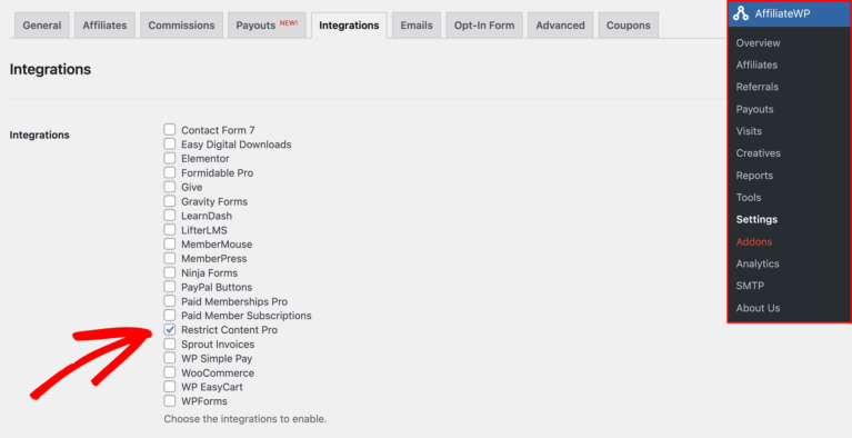 Restrict Content Pro Integration with AffiliateWP 