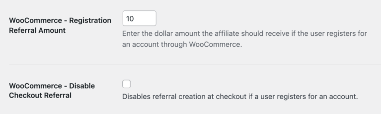 WooCommerce Registration referral amount