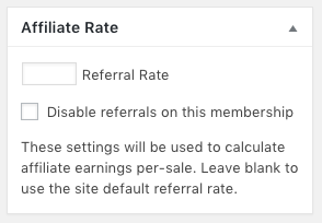 Set referral rate