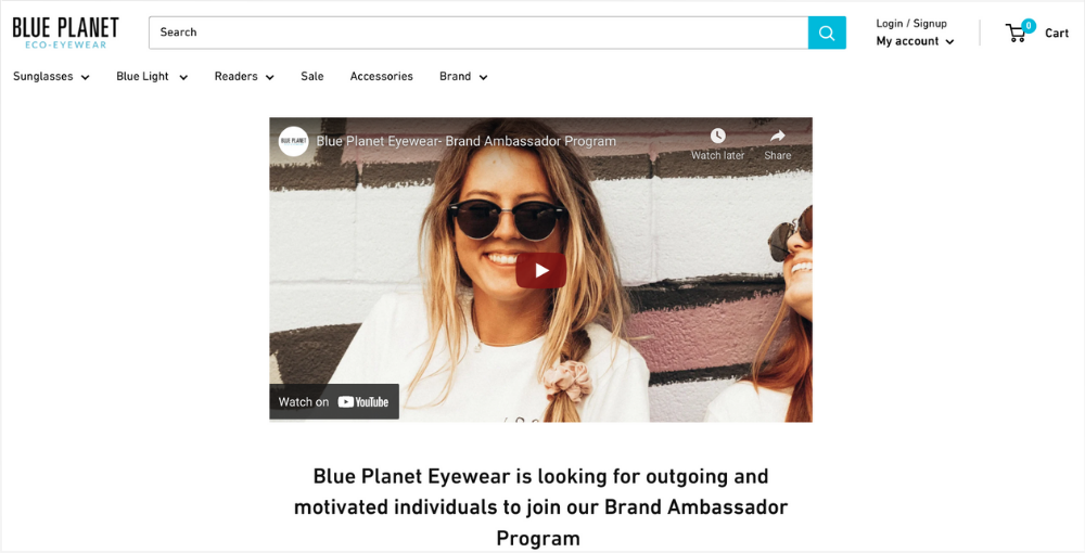 Get influencers to promote your products with a landing page