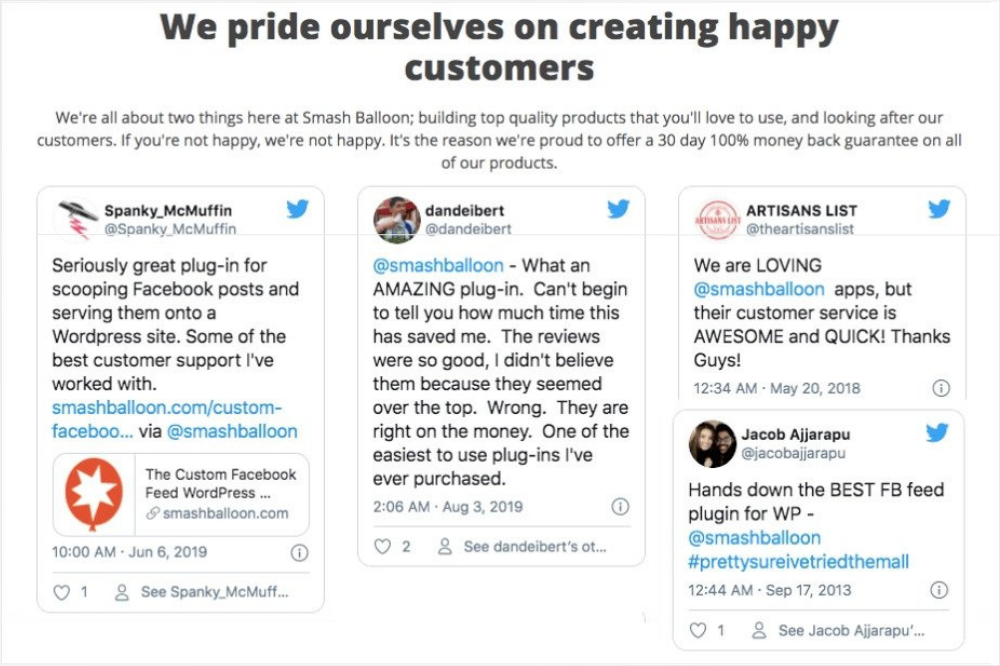 social proof for affiliate program landing page