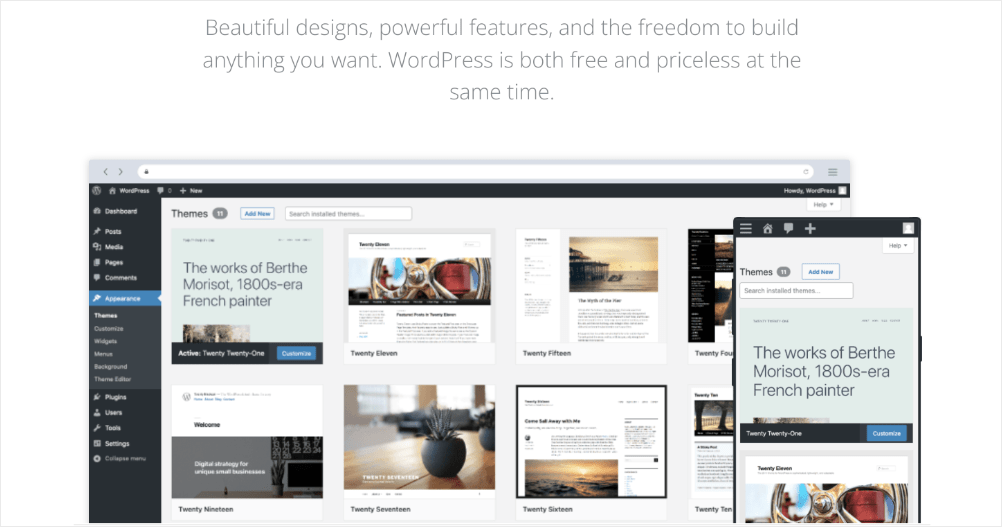 WordPress website builder