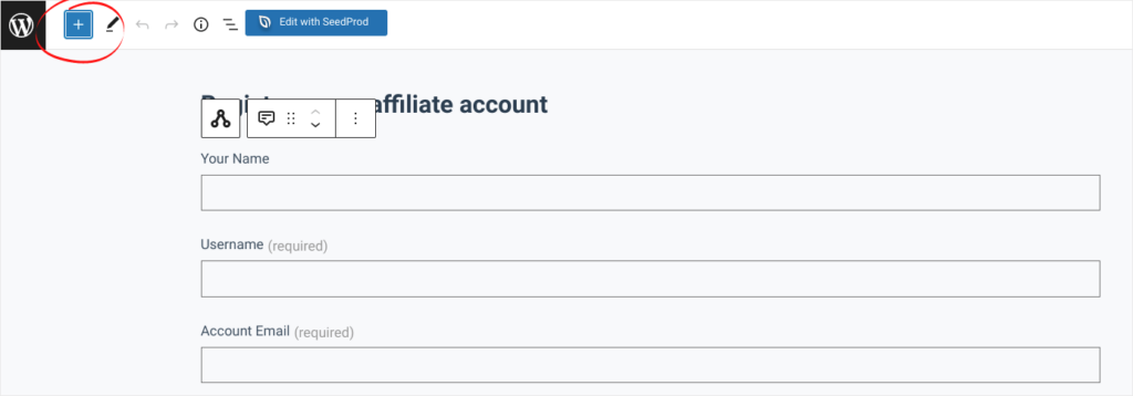 add new field to affiliate registration form