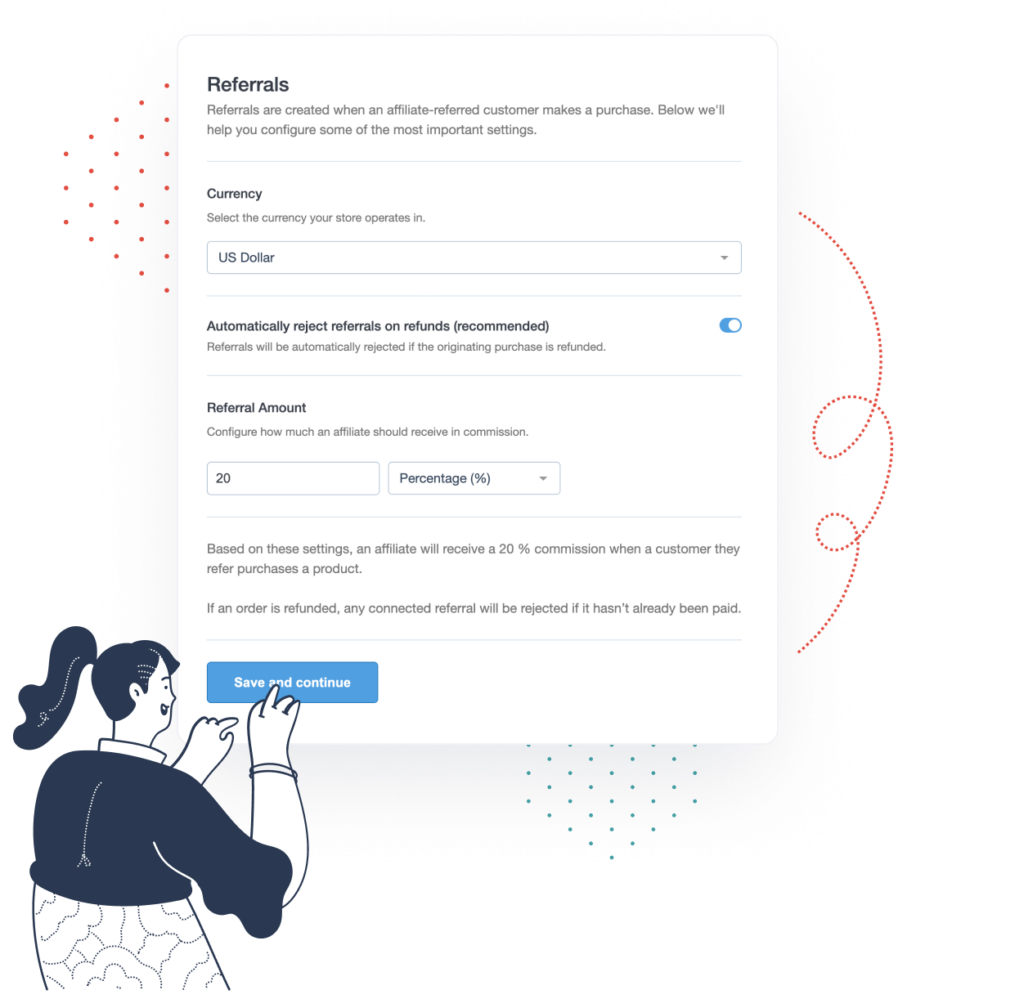 Choose your affiliate commission structure