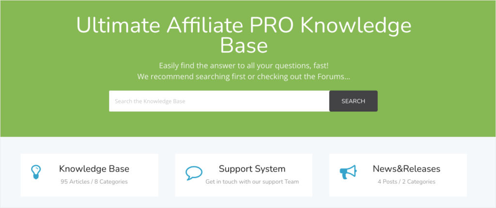 ultimate affiliate pro support