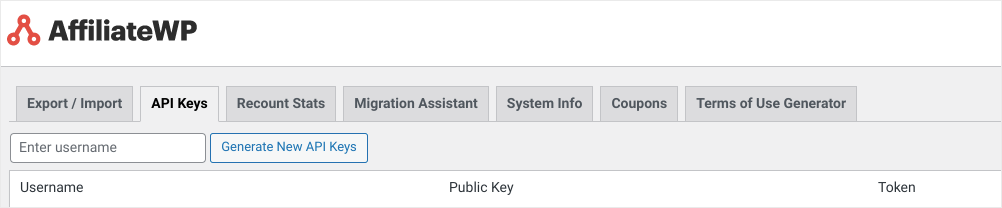 Generate API keys