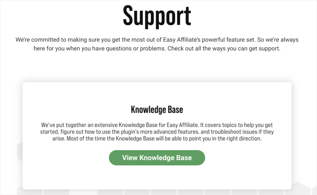 easyaffiliate vs affiliatewp: support