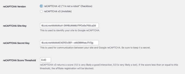 reCAPTCHA verssion