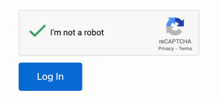 reCAPTCHA v2 login form