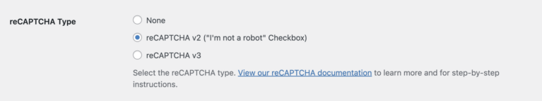 reCAPTCHA type