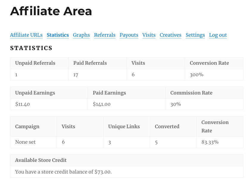 Check store credit balance