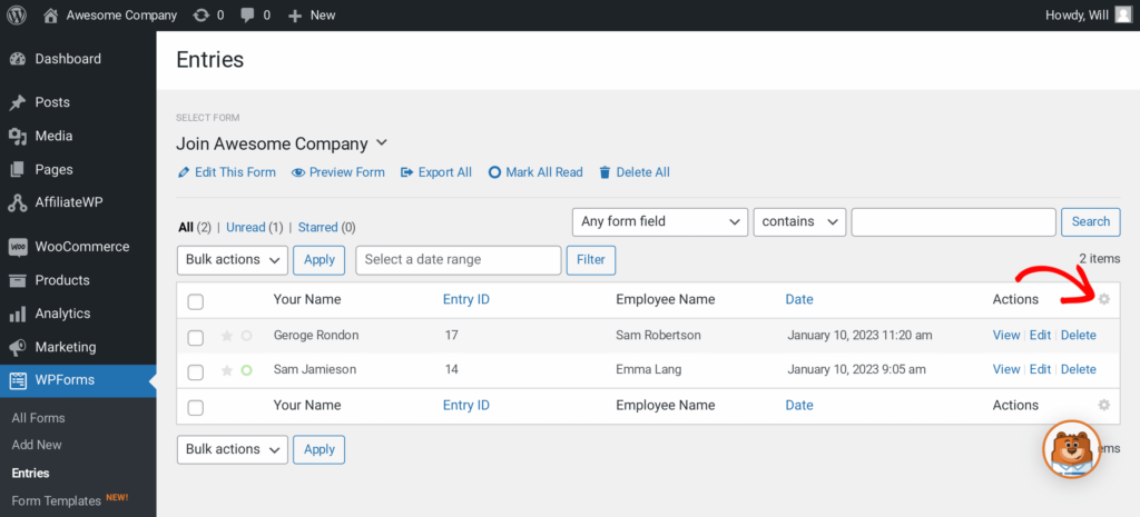 View employee referrals