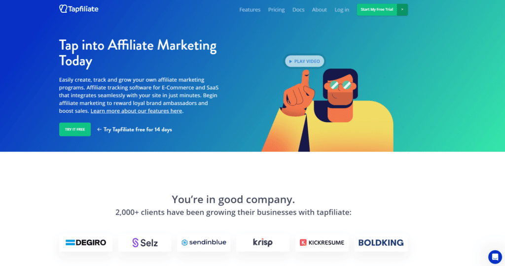 Tapfiliate is an affiliate marketing software