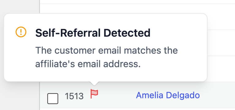 Self referal anti fraud