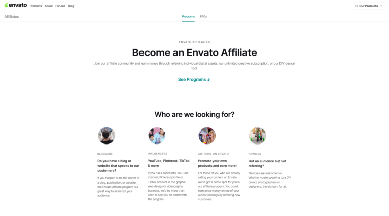 Envato Market affiliate program