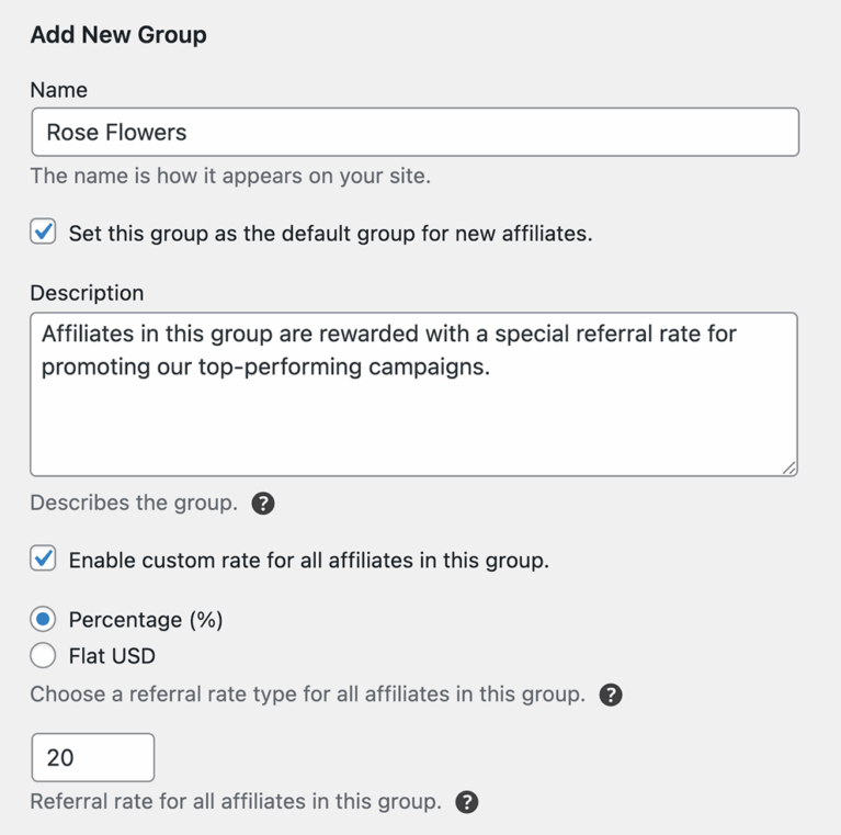 Add new group