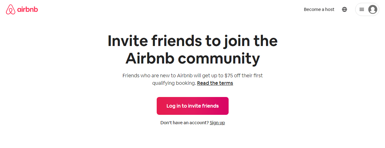 Referral Program example