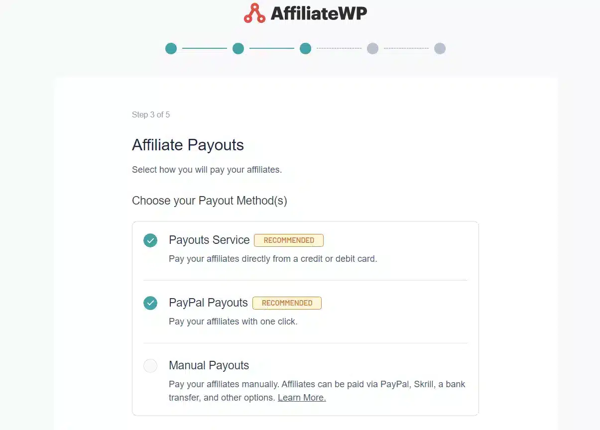 choose affiliate payout structure