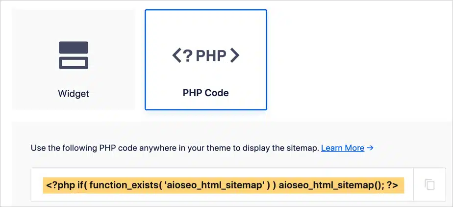 Other options for displaying your HTML sitemap