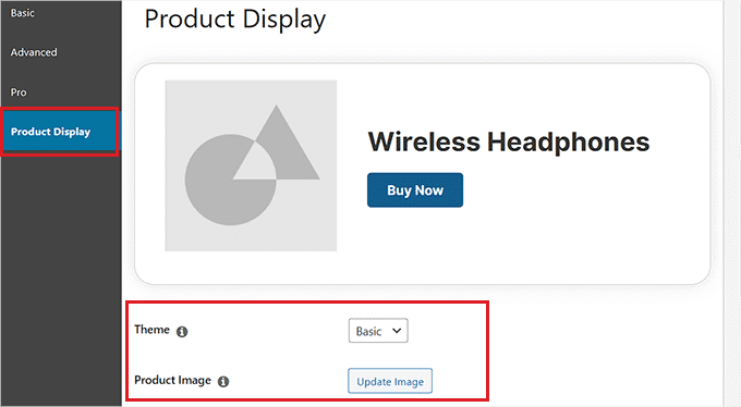 choose the product image