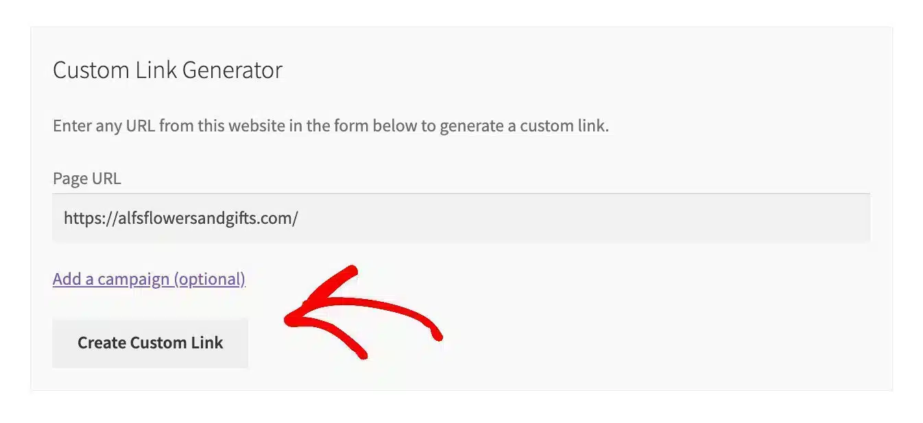 Create Custom Link