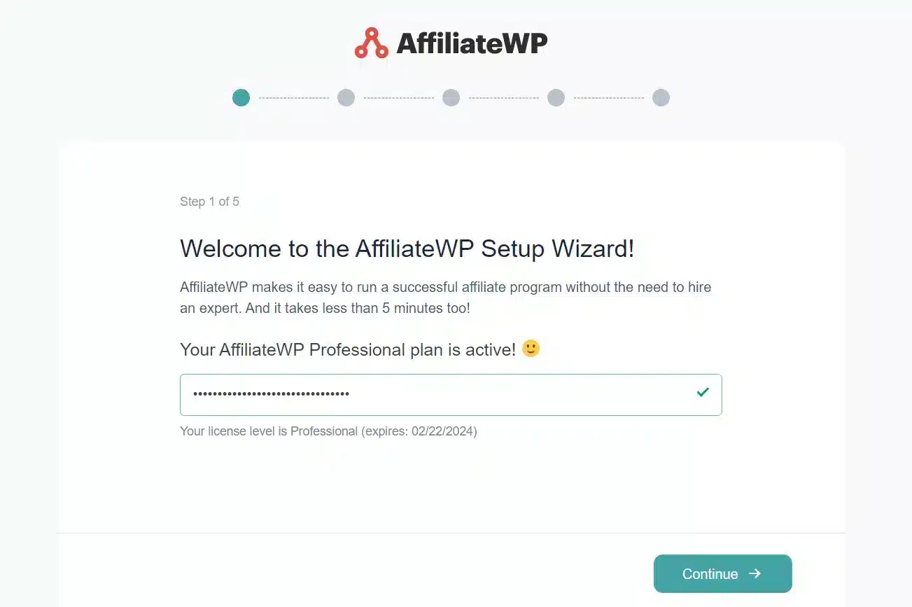 AffiliateWP Setup