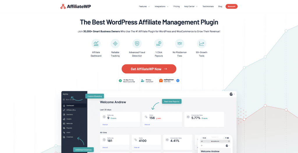 Affiliate WP: best WordPress affiliate management plugin