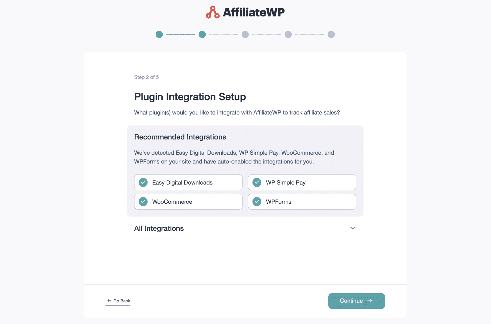 Plugin integration setup