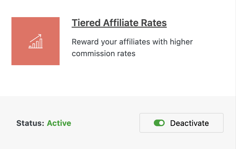 Tiered affiliate rates