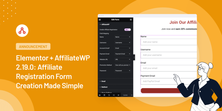 AffiliateWP 2.19.0 Elementor連携