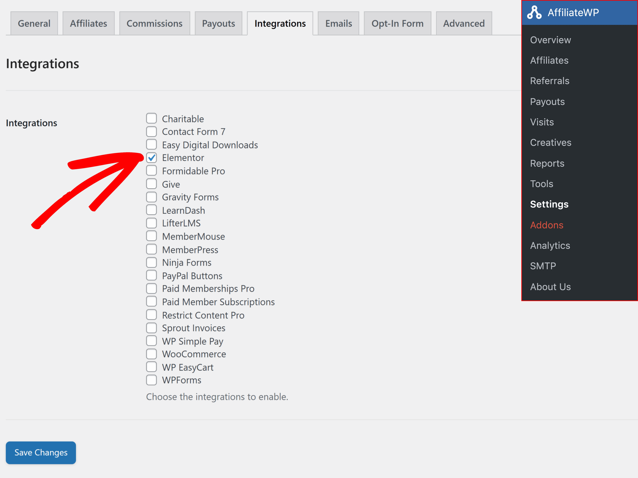 Enable Elementor Integration