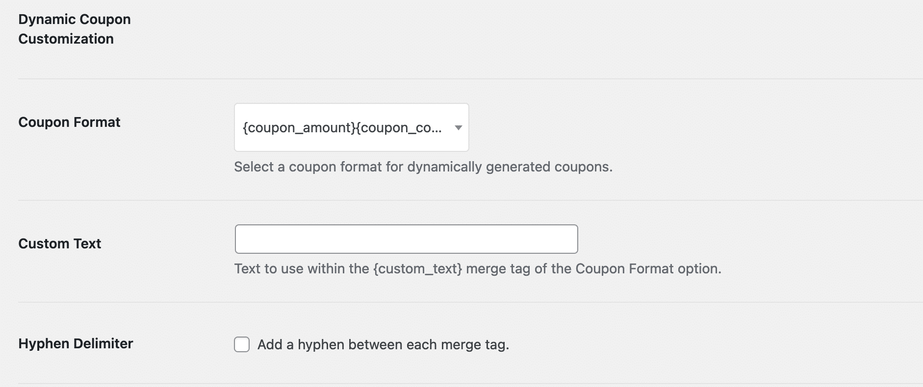 dynamic coupon customization