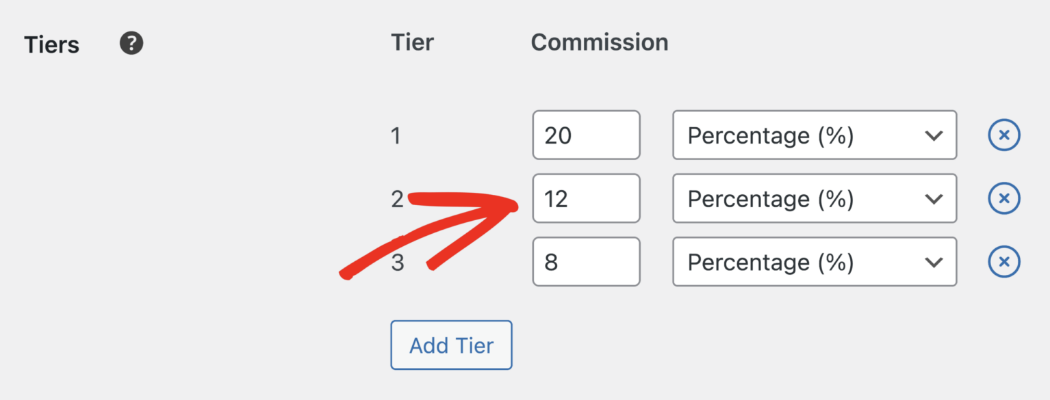 Comp Tier Structure Multi-Tier Commissions addon - AffiliateWP
